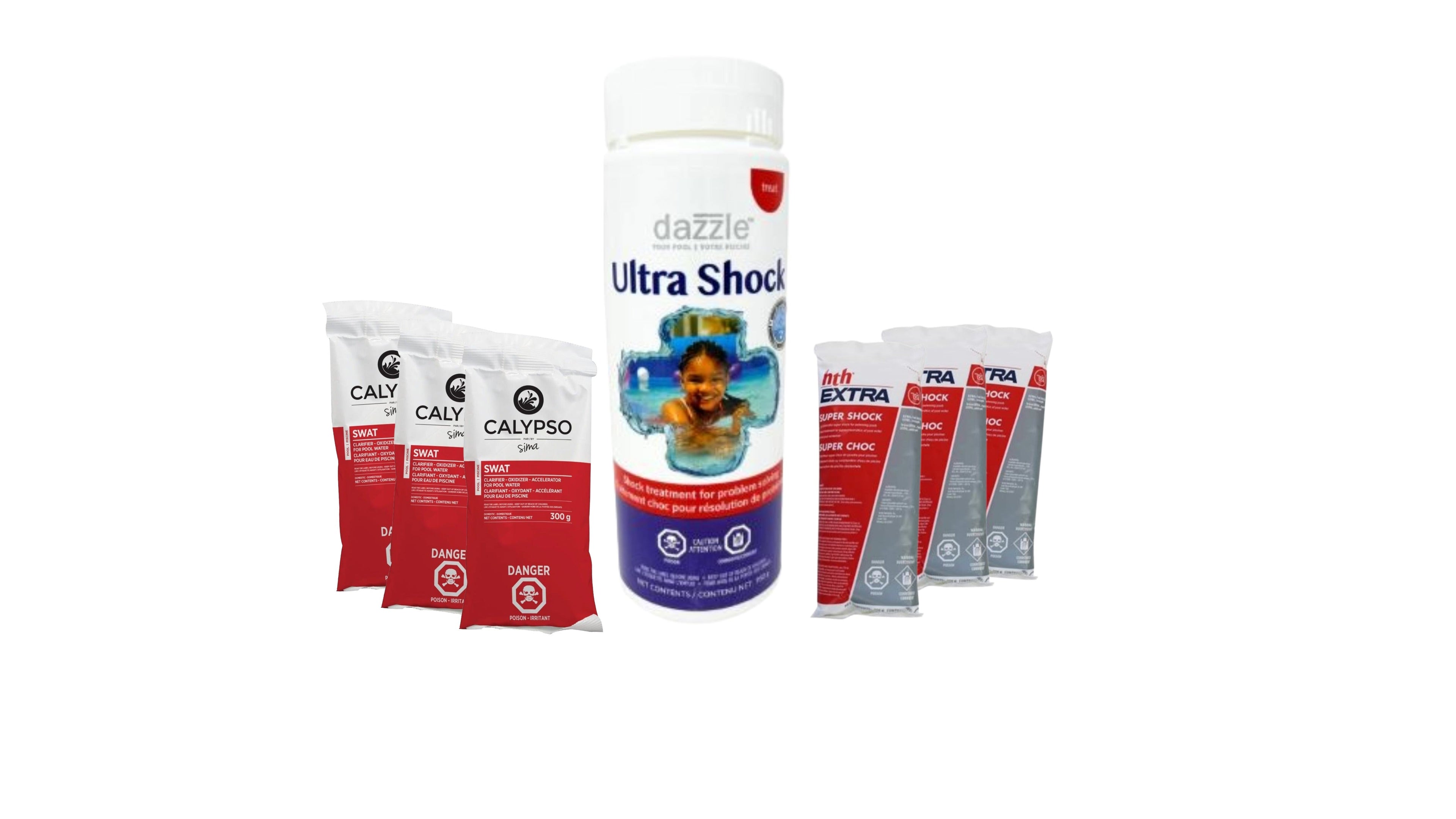 Produits traitements choc pour piscine