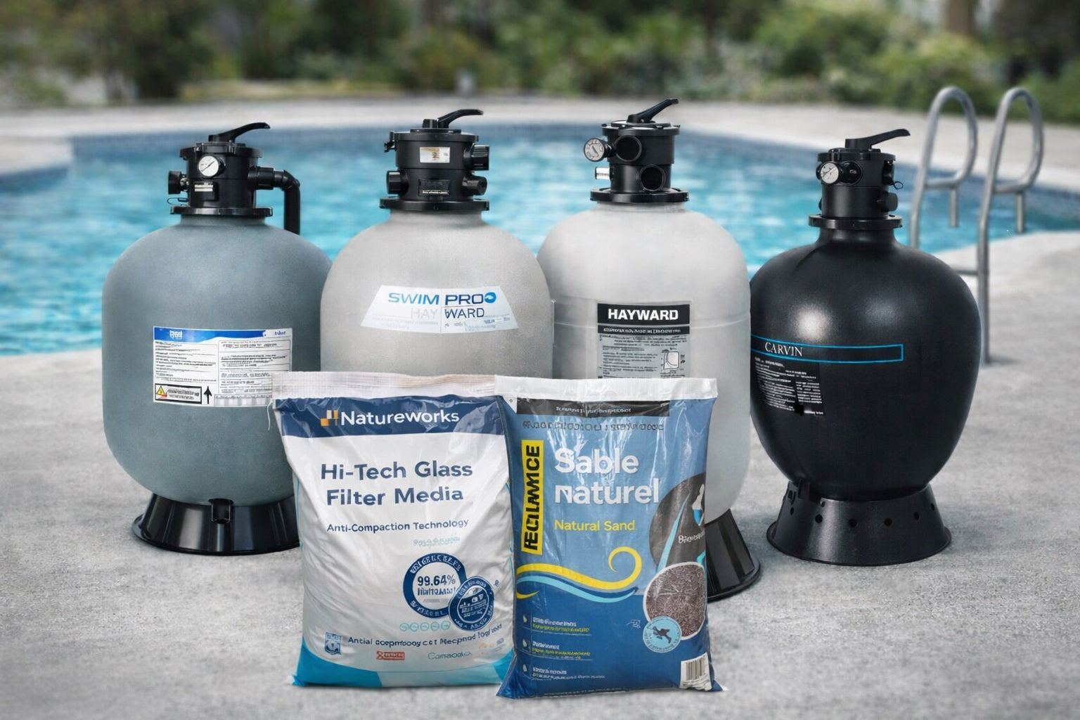 Filtres - cartouches et média filtrant de piscine