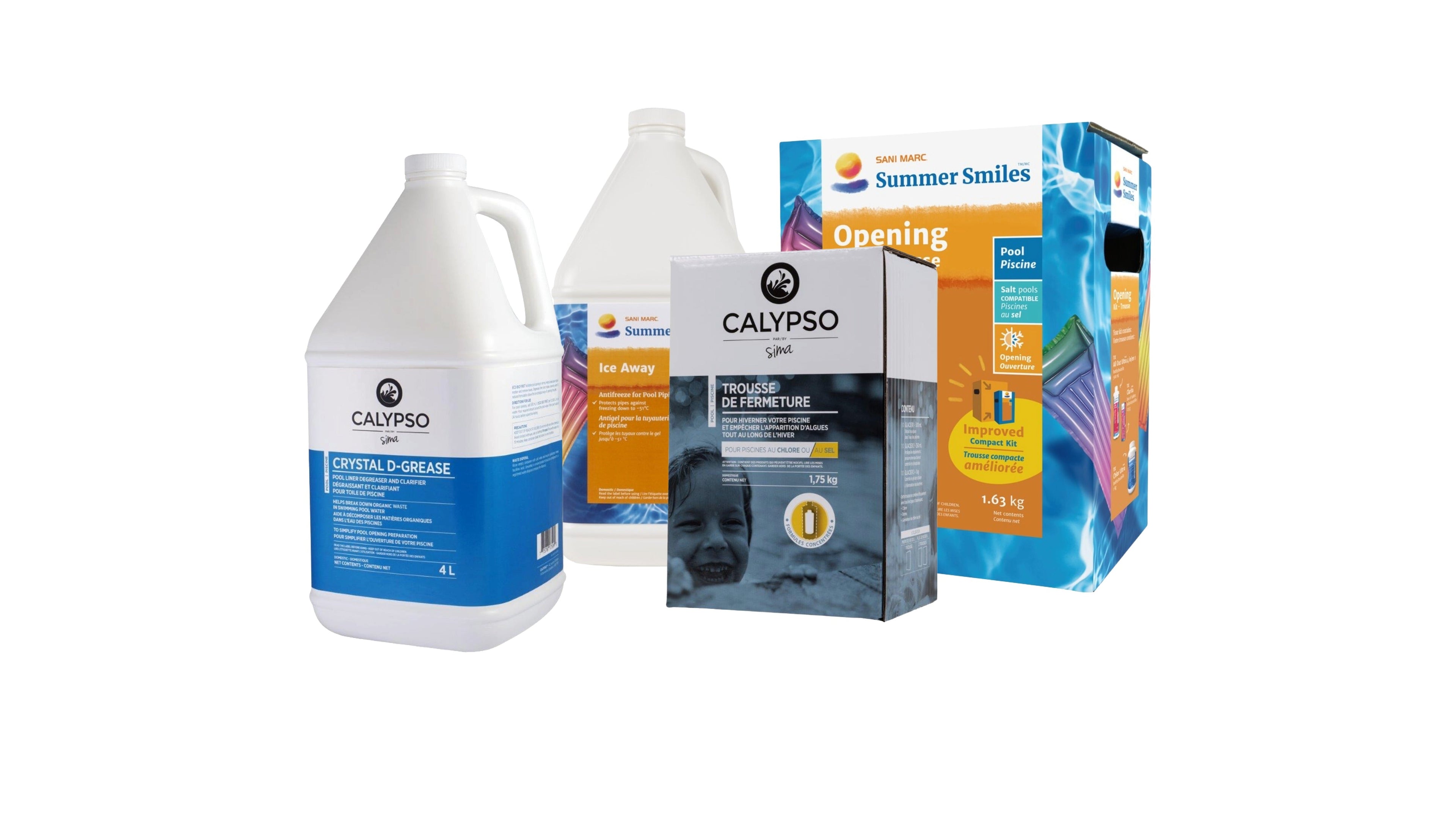 Produits pour ouverture et fermeture de piscine