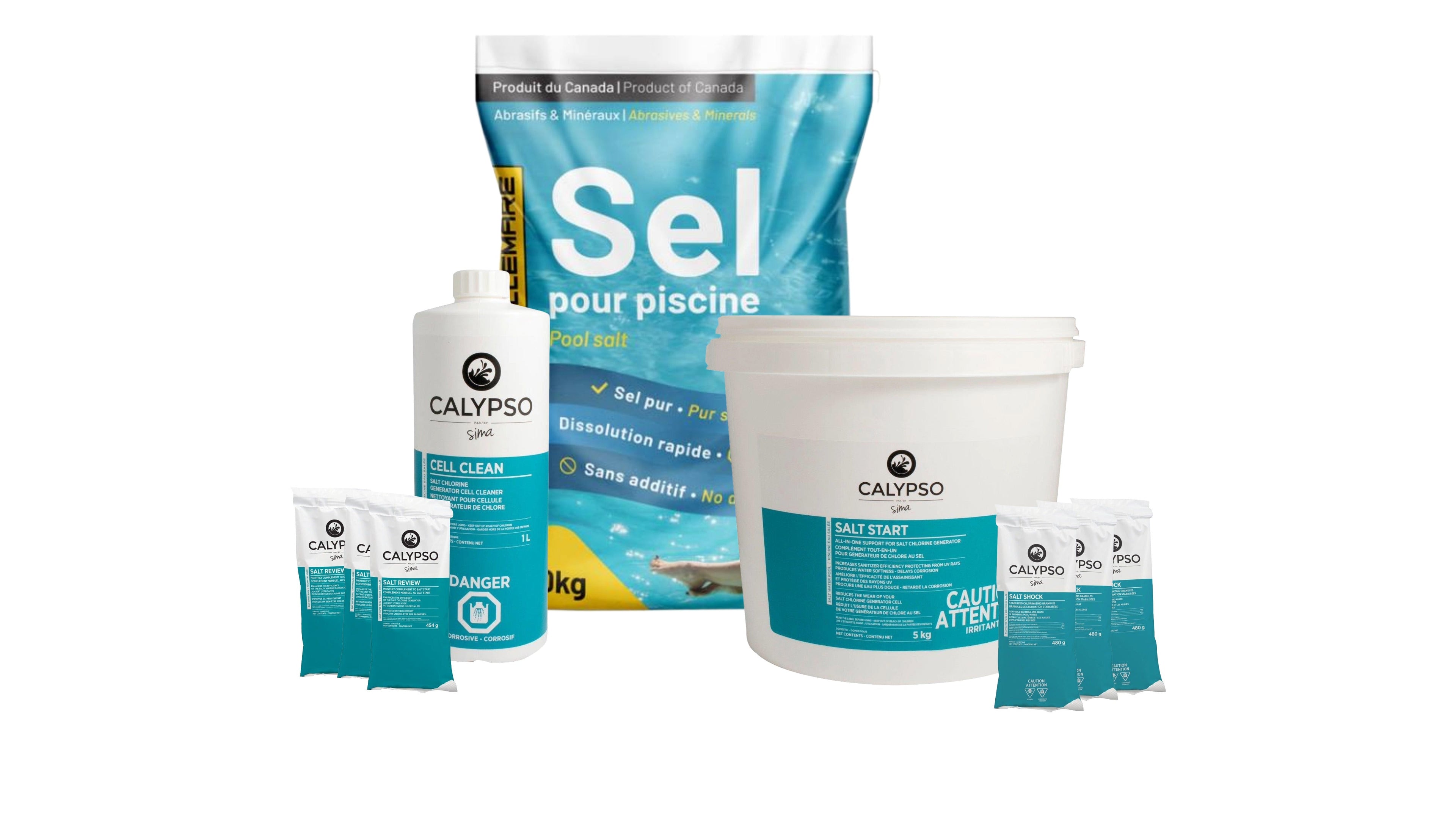 Produits eau salée pour piscine