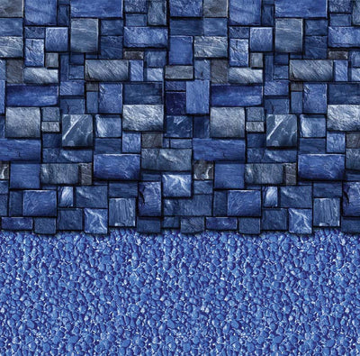 Toile Piscine Hors-Terre 15' x 30' x 48" Bleu Slate / Streamstone Uni-Bead 48"
