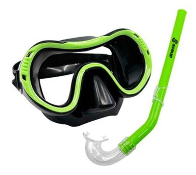 Masque & Tuba Catalina Junior Lime/Noir & Clair
