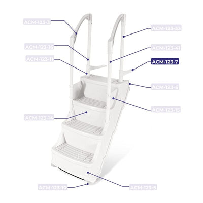 Support de Deck Escalier ACM-123-2 Blanc (1)