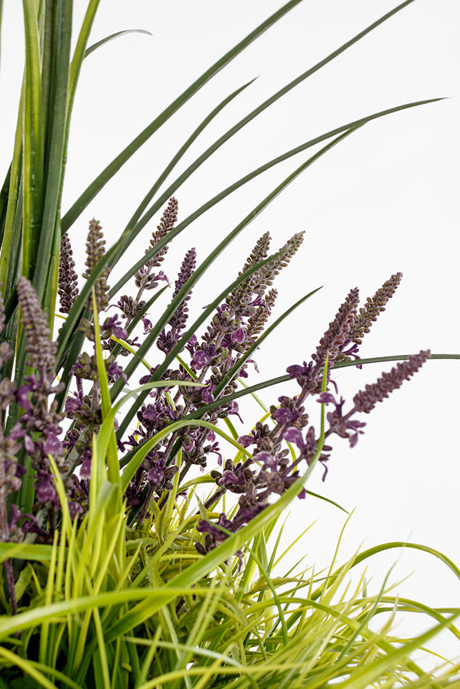 Arrangement Lavande & Verdure Pot Noir