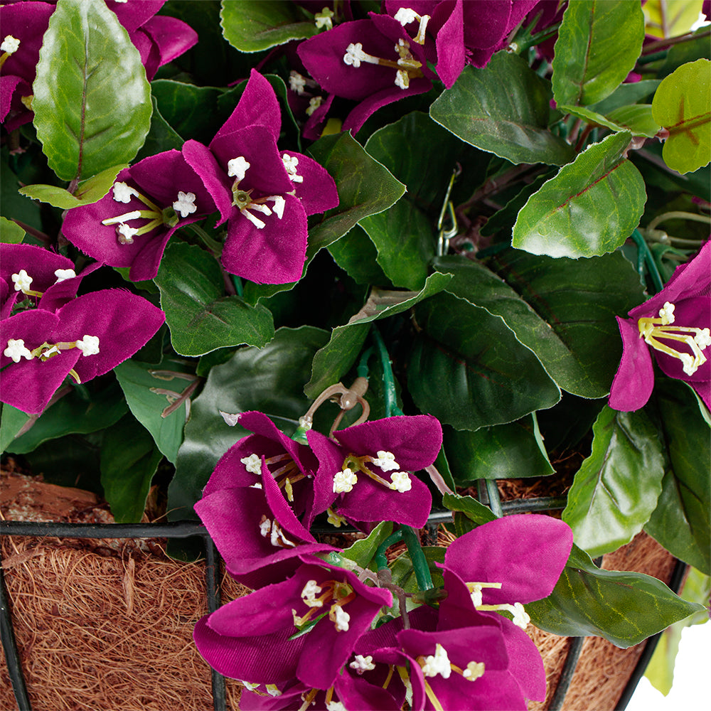Jardinière de Bougainvilliers Mauves Panier de Jute