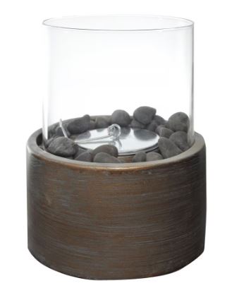 Feu de Table Cylindrique Bronze Antique