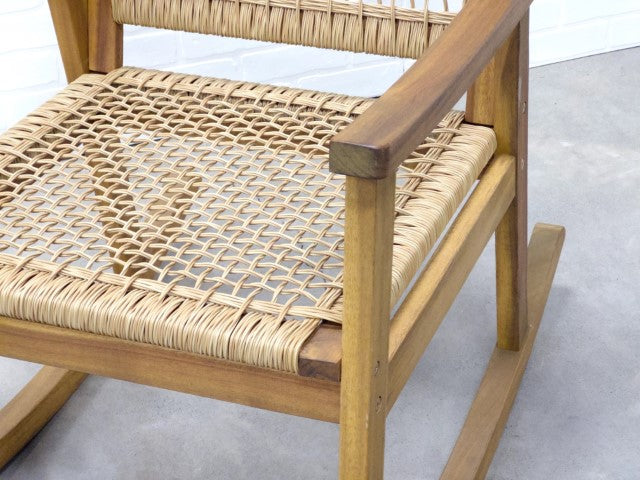 Chaise Oscillante Lara Acacia F65 / Wicker W72