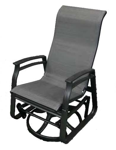 Chaise Oscillante Pivotante Kaza Tissu 340 / Noir