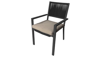 Chaise Grenada Noir F72/Corde S59/Tissu 302