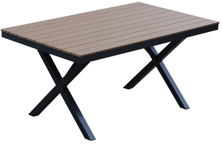 Table Napa 40" x 60" Noir F72/Bois S018