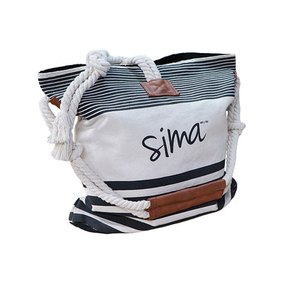 Sac de Plage Rayé en Canevas Sima