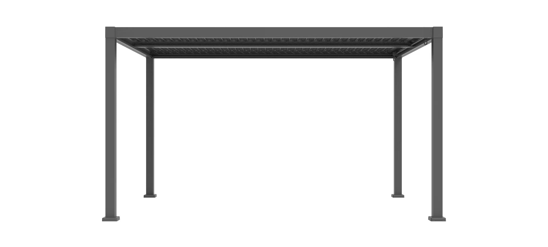 Pergola Villa 10' x 20' w/LED & Louvres Noir F72