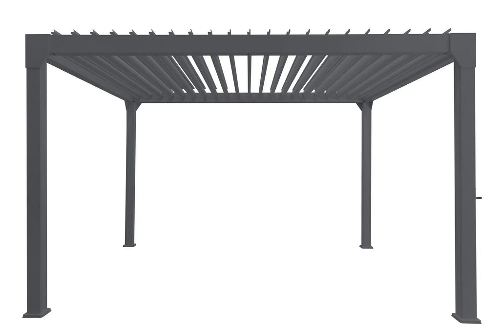 Pergola Villa 10' x 20' w/LED & Louvres Noir F72
