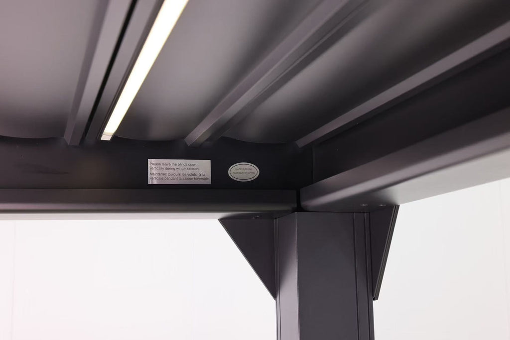 Pergola Villa 10' x 20' w/LED & Louvres Noir F72