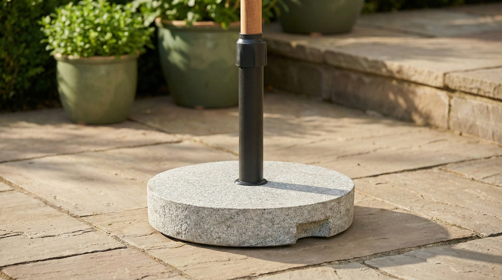 Base de Parasol Solis 18" Anodisé F85 / Marbre Gris