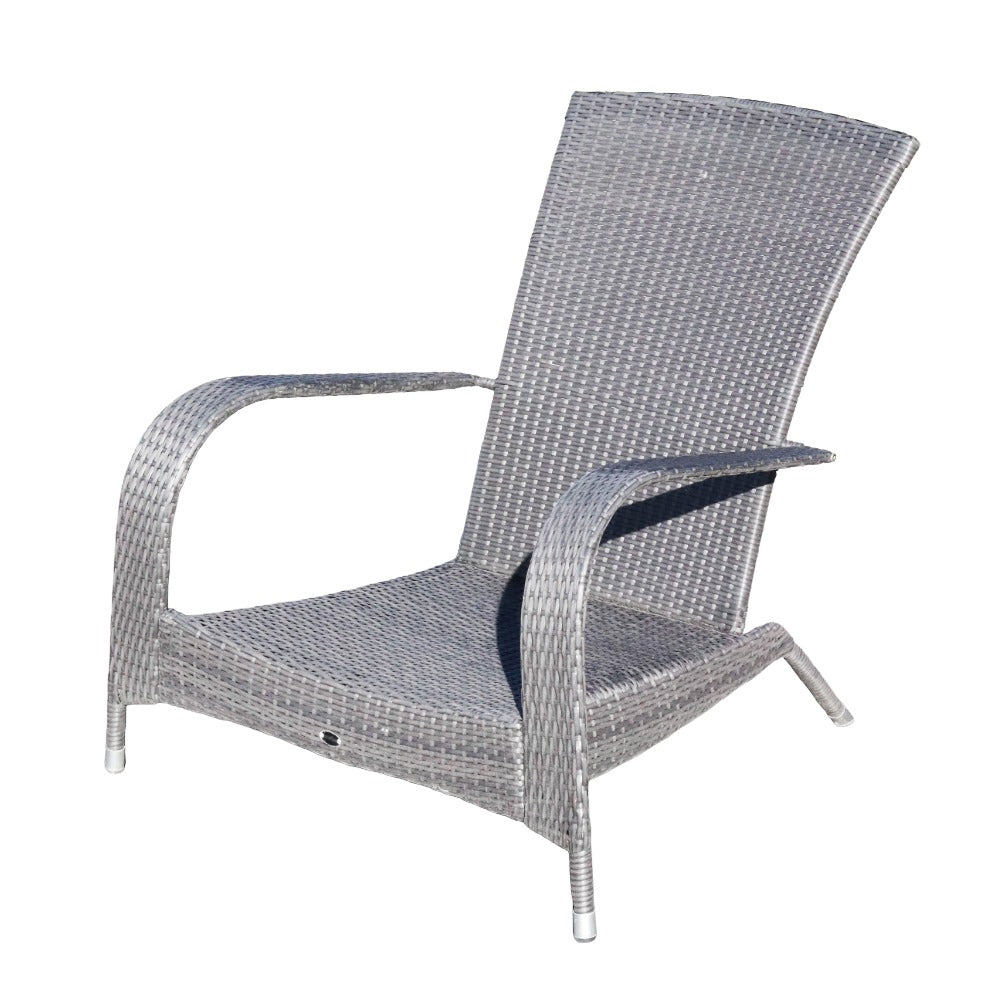 Fauteuil Classique Muskoka Noir / Coussins Rouges