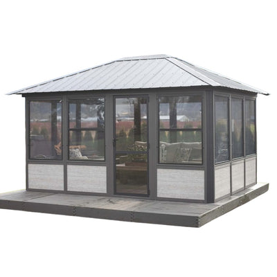 Gazebo Sidney 11' x 14' Blacksmith / Gris de Visscher