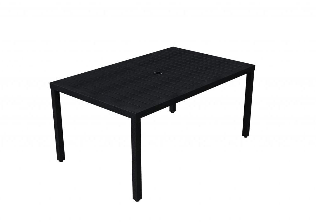 Table Rectangulaire 38" x 60" Aluminium/Argent Antique