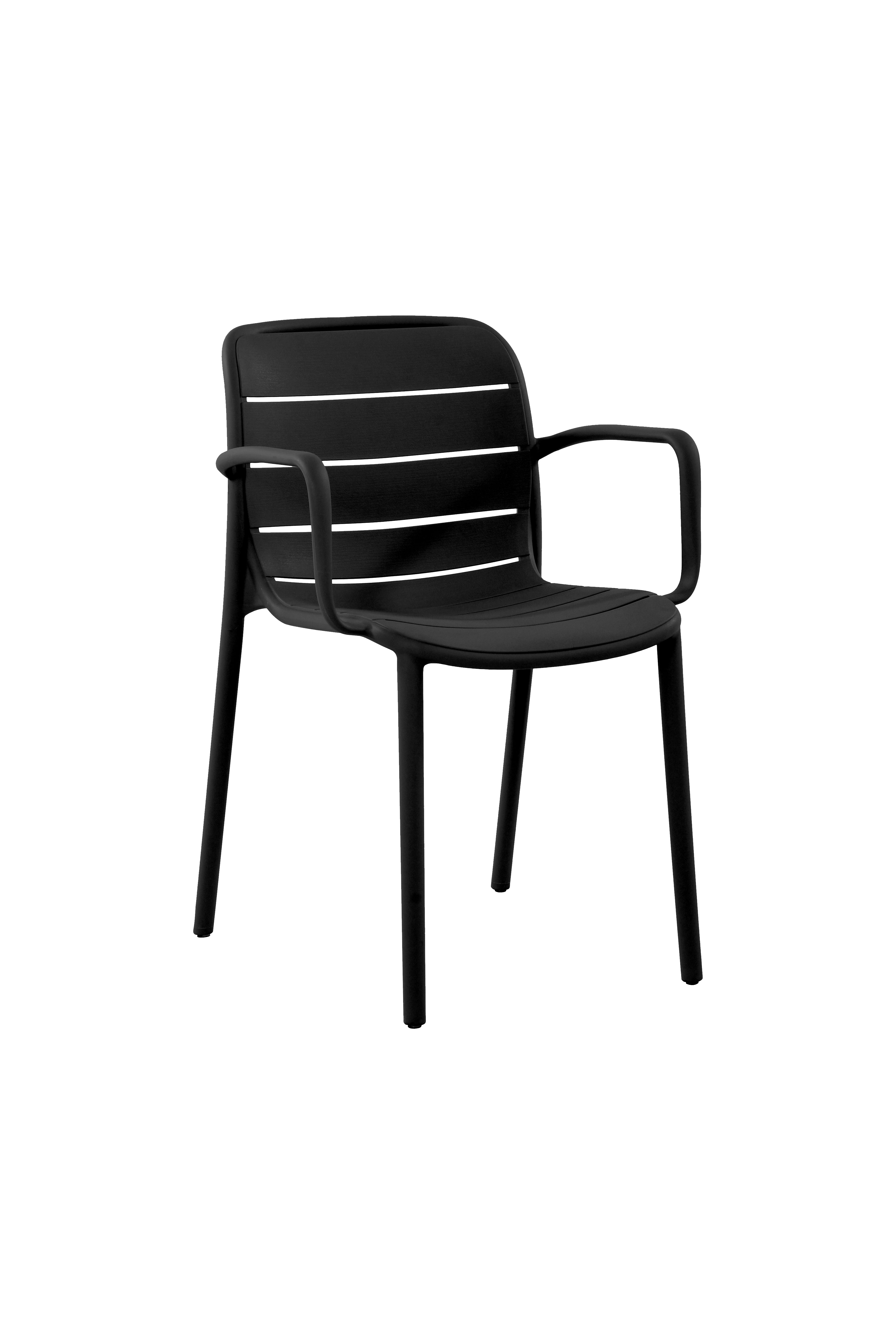 Chaise Summer w/Accoudoir Résine Noire F94
