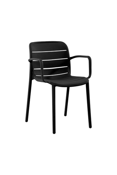 Chaise Summer w/Accoudoir Résine Noire F94