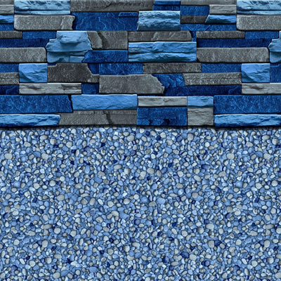 Toile Piscine Hors-Terre 18' x 33' x  52" Maïa / Summerblue Aqua-Bead 52"