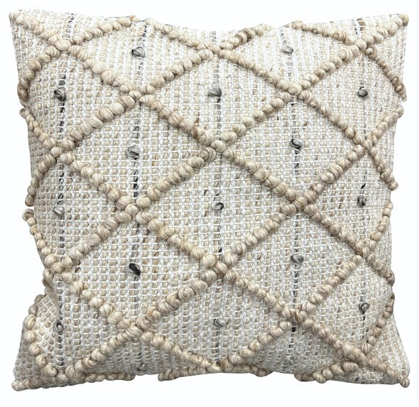 Coussin Charm 18" x 18" Ecru