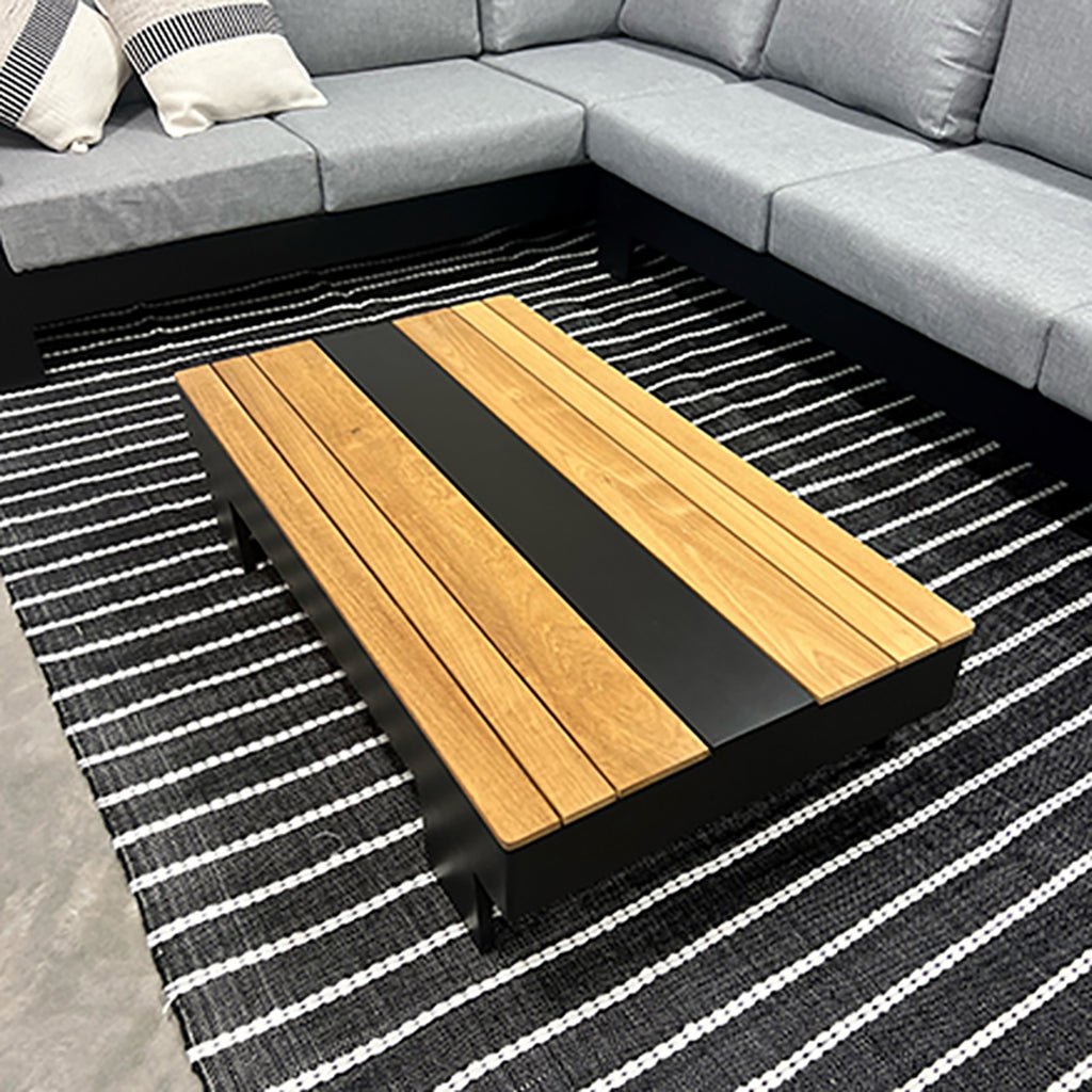 Tapis Graphite 9' x 12' Noir & Naturel