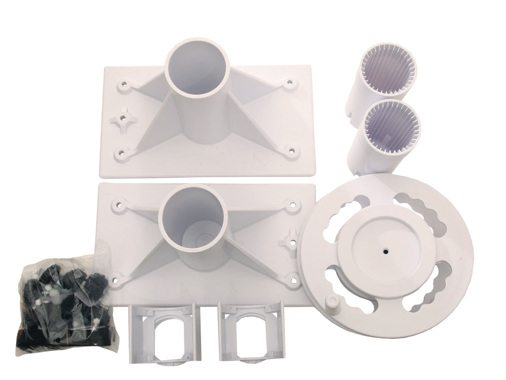 Rouleau Solaire Creusée Plastique Blanc Kit Complet